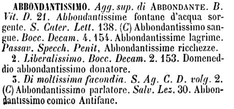 abbondantissimo