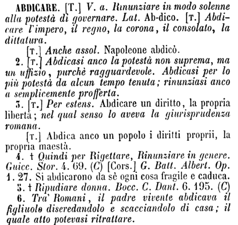 abdicare