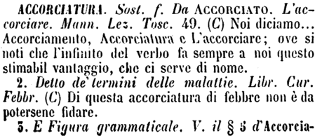 accorciatura