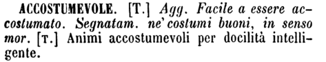 accostumevole