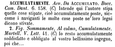 accumulatamente