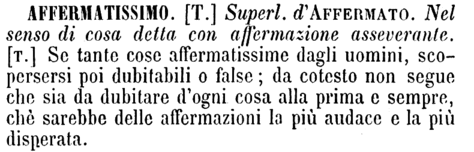 affermatissimo