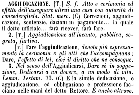 aggiudicazione