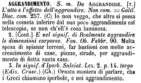 aggrandimento