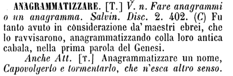 anagrammatizzare