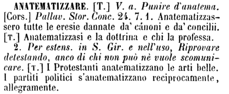 anatematizzare