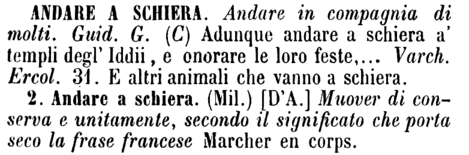 andare-a-schiera