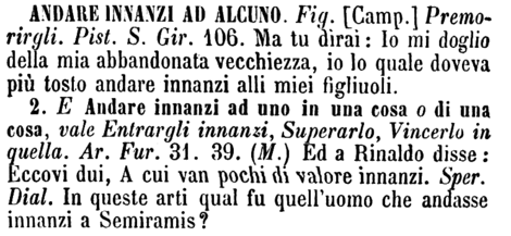 andare-innanzi-ad-alcuno