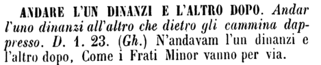 andare-l-un-dinanzi-e-l-altro-dopo