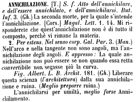 annichilazione