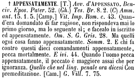 appensatamente