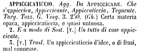 appiccicaticcio