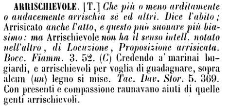 arrischievole