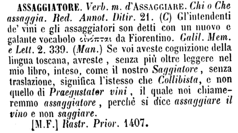 assaggiatore