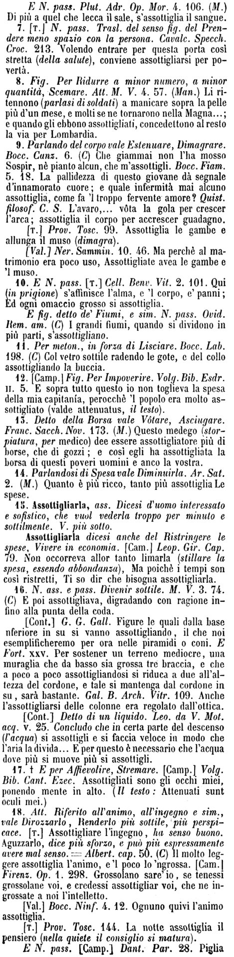 assottigliare