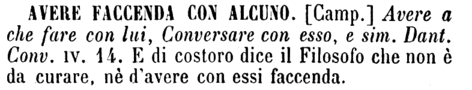 avere-faccenda-con-alcuno