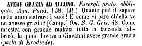 avere-grazia-ad-alcuno