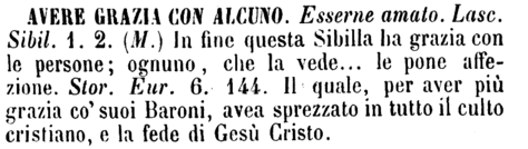 avere-grazia-con-alcuno