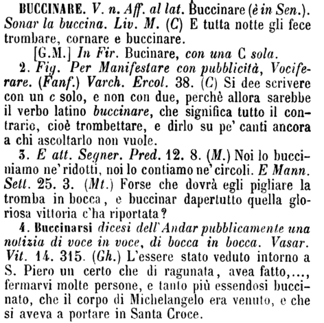 buccinare