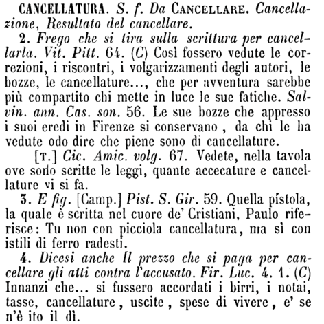 cancellatura