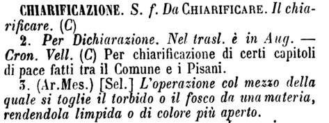 chiarificazione