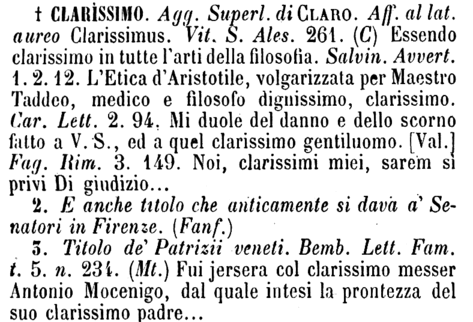 clarissimo