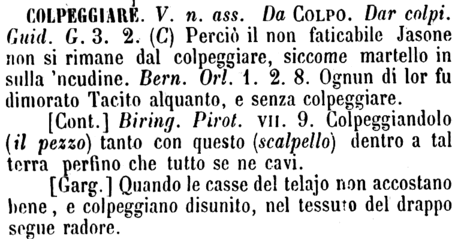 colpeggiare