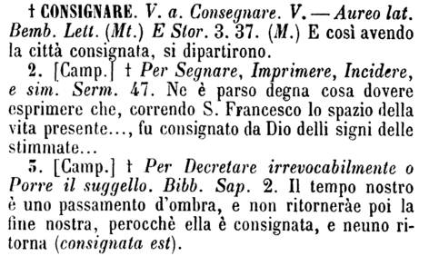 consignare