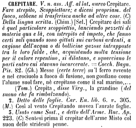 crepitare