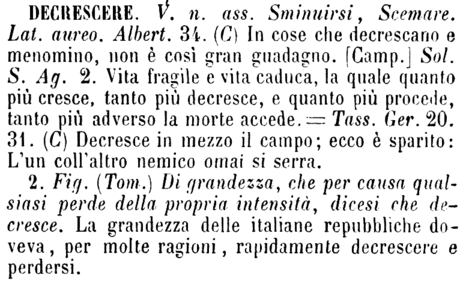 decrescere