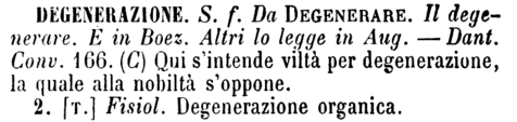 degenerazione