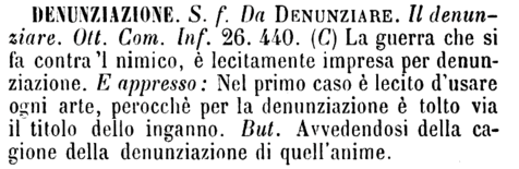 denunziazione