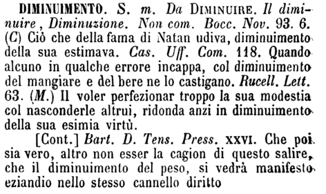 diminuimento