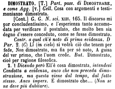 dimostrato