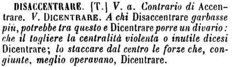 disaccentrare