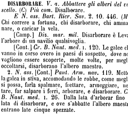 disarborare