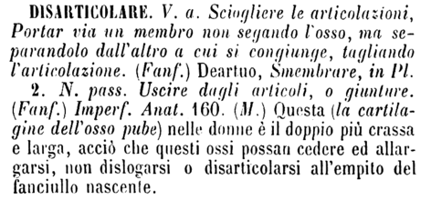 disarticolare