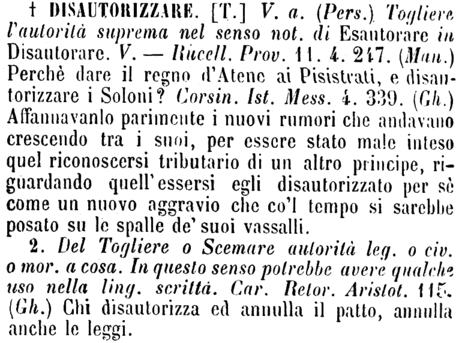 disautorizzare