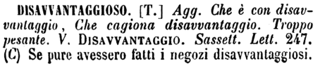 disavvantaggioso