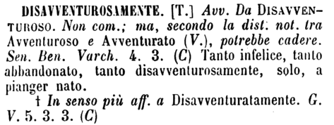 disavventurosamente