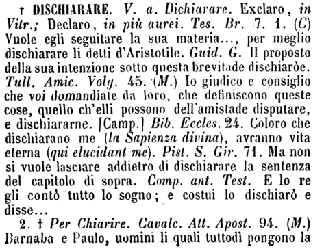 dischiarare