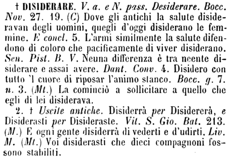 disiderare