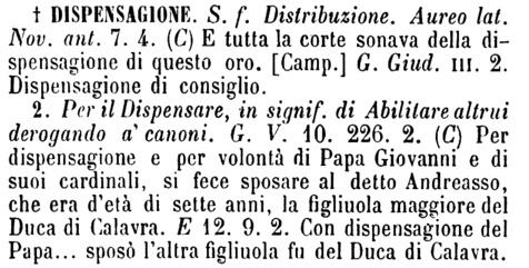 dispensagione