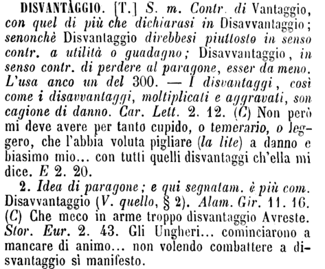 disvantaggio