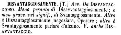 disvantaggiosamente