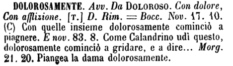 dolorosamente