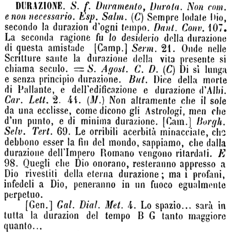 durazione