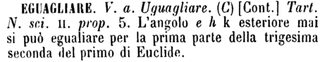 eguagliare