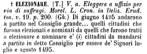 elezionare