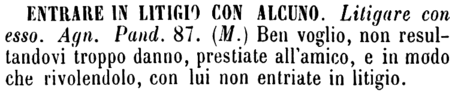 entrare-in-litigio-con-alcuno